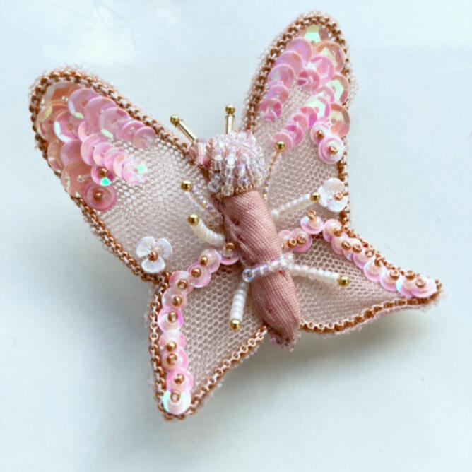 Handmade beaded brooch 17